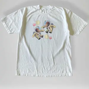 Gildan Men's And Women's T-Shirt, Vintage Style Curious George Happy Astronaut T-Shirt, Animal T-Shirt, Unisex Vintage Graphic Tees Gothic Grunge Y2K Emo Scene Amity Affliction Style Clothes Men Women Streetwear Summer
