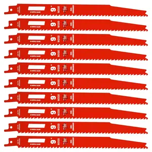 10 Pack 9 Inch 4/6 TPI Reciprocating Saw Blades for Wood and Nail-Embedded Wood Cutting, Bi-Metal Sawzall Blades for Cutting Nail and PVC Pallets etc, for Diablo Sawzall Blades DS0912BW25