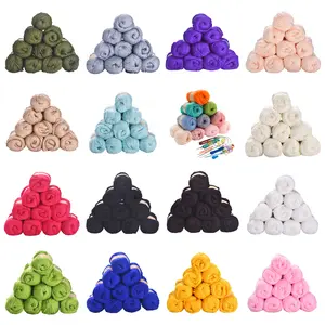 THINKTHINGS 10Balls Bulk Yarn for Crocheting Hand Knitting Crochet Acrylic Yarn Milk Cotton Soft Yarn 17.6Ounces For Beginner