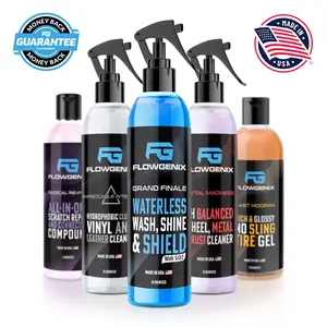 Grand Slam 5-Pack (Car Detailing Spray, Tire Shine Gel, Scratch Remover, Wheel Metal Rust Cleaner, Interior Water-Repellent Vinyl & Leather Cleaner)