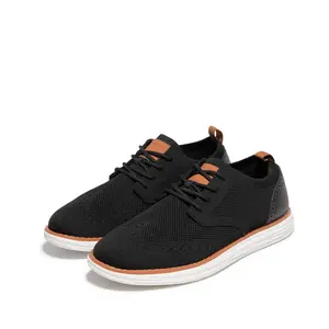 Bruno Marc [KnitFlex Craft] Men's Knitted Wingtip Oxford Shoes