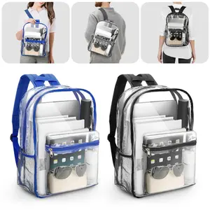 Clear Backpack Heavy Duty PVC Transparent Shoulder Handbag Waterproof School Bag