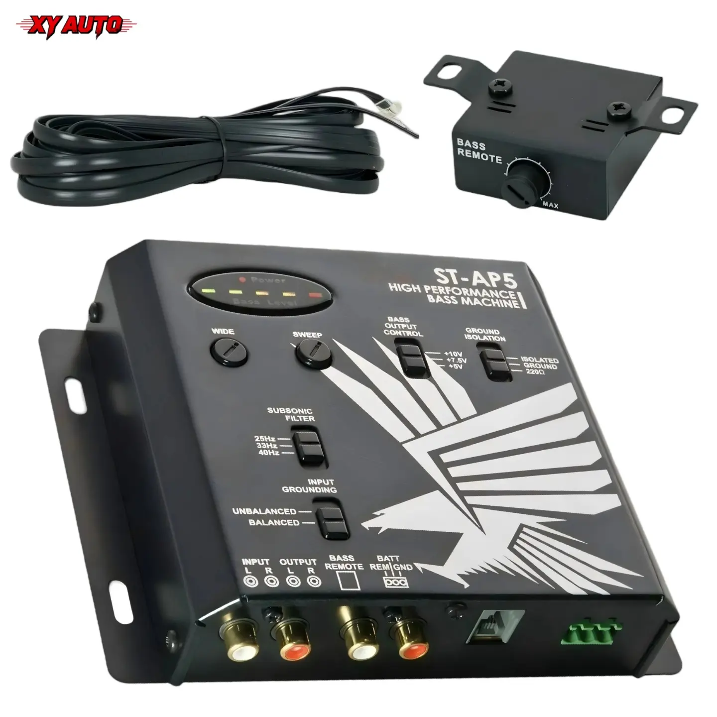 ST-AP5 Digital Bass Control Machine Bass Maximizer and Bass Restoration Processor with Epicenter Reconstruction Bass Knob Dash Mount Remote Control -2nd Gen