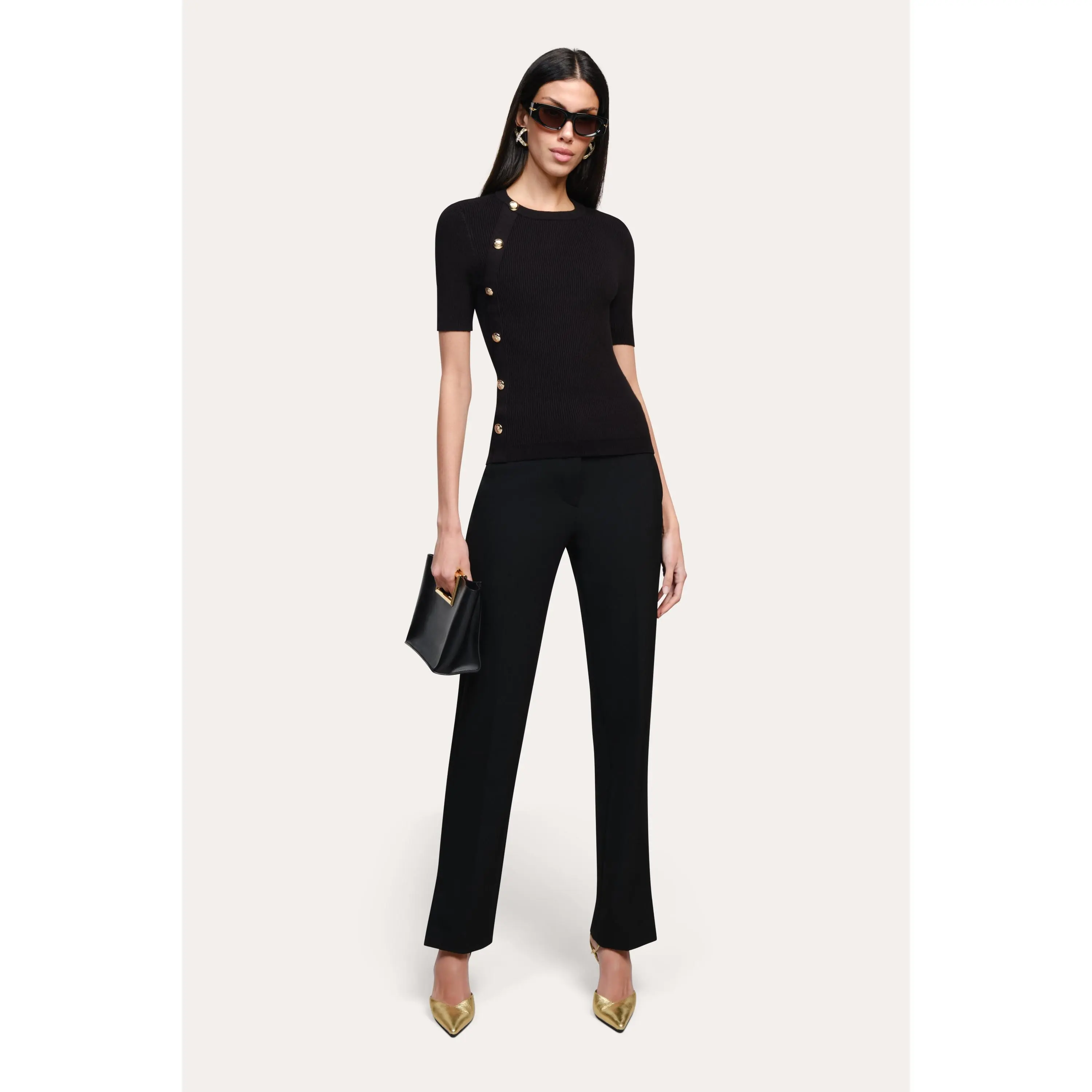 Daphne Ribbed Short Sleeve Top