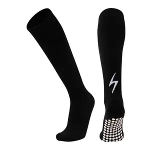 Professional Football Socks, 1 Pair Non-slip Breathable Comfortable Long Sports Socks for Men & Women, Athletic Socks for Running Jogging Training, Sports Fit Socks