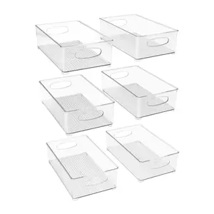Sorbus Plastic Storage Bins - 6 Pack