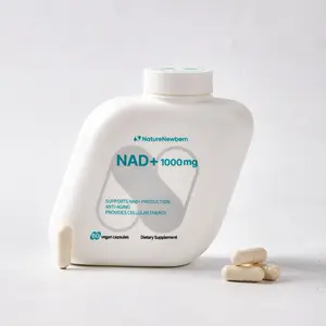 NR1000 Naturenewborn-NAD+ Supplement for Triple Anti-Aging, Energy, Focus-Vitamin & Wellness Dietary Healthcare Edible-60 Count Calcium Alpha Ketoglutarate Resveratrol Fitness