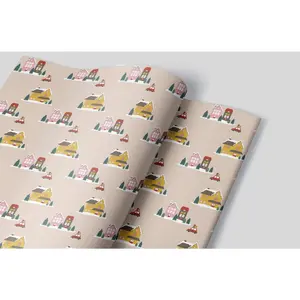 Christmas Village Wrapping Paper - Premium Quality Holiday Gift Wrap