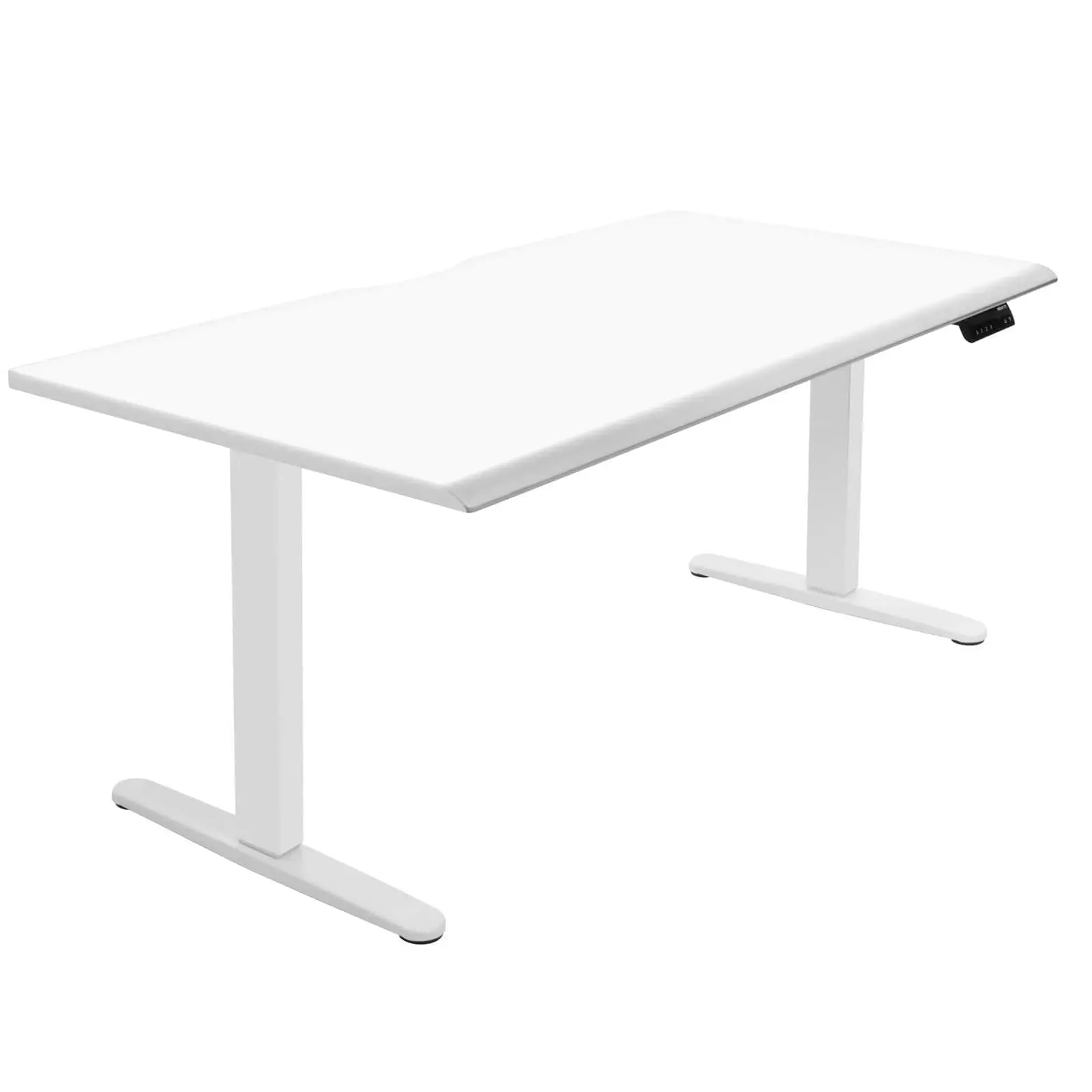Mount-It! Dual Motor Electric Standing Desk - 60" Tabletop, White Base, Adjustable Height Table, Ergonomic Rising Desks Mount-It! Dual Motor Electric Standing Desk - 60" Tabletop, White Base, Adjustable Height Table, Ergonomic Rising Desks
