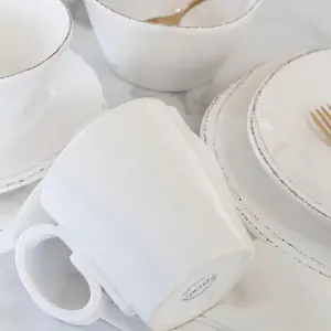 Vietri Lastra White Mug  ~ Handcrafted Italian Stoneware