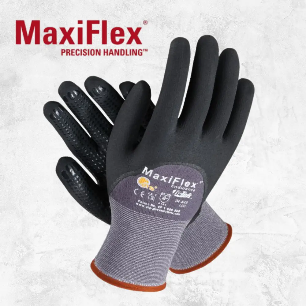 Work Gloves - MaxiFlex Untimate Foam Nitrile Coating - Outside Work Superior Grip, Comfort Heavy-Duty, Precision, Industrial, Construction Jobs