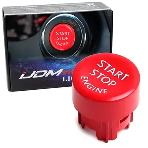 iJDMTOY Racing Sports Style Red Engine Push Start Button Replacement Cover Cap, For Nissan 2009-20 370Z, 07-24 GT-R, 08-12 Altima, 09-14 Maxima, Infiniti G37 QX70 QX80, etc