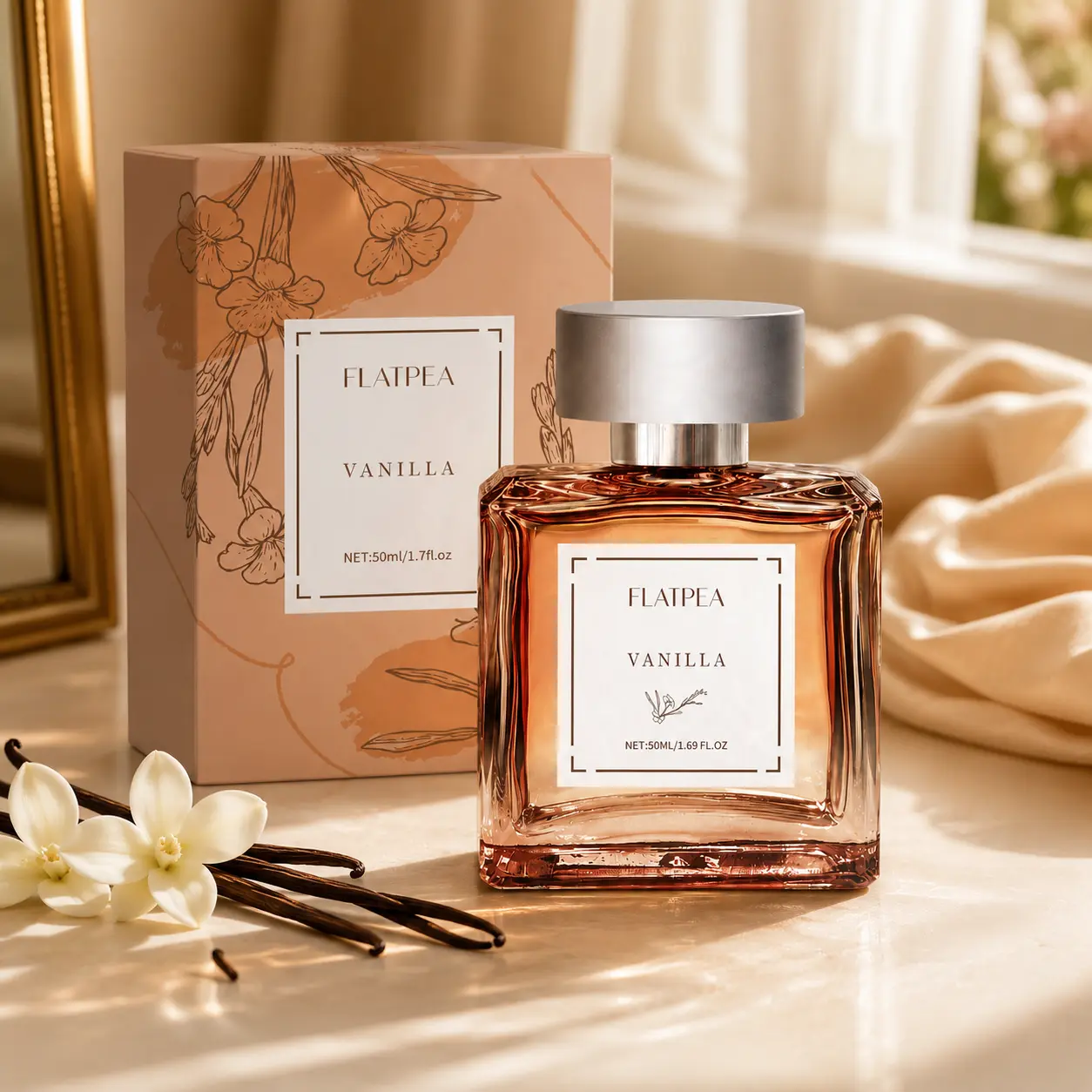 Vanilla Perfume for Women 50ml, Sweet Warm Gourmand Fragrance Spray, Soft Daily Wear Scent, Gift for Her