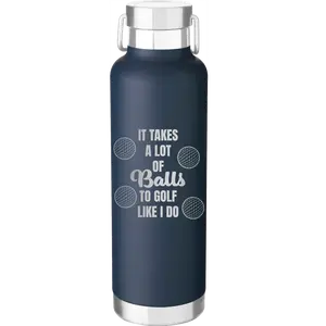Personalized Lots of Balls 24 oz Water Bottle - Navy