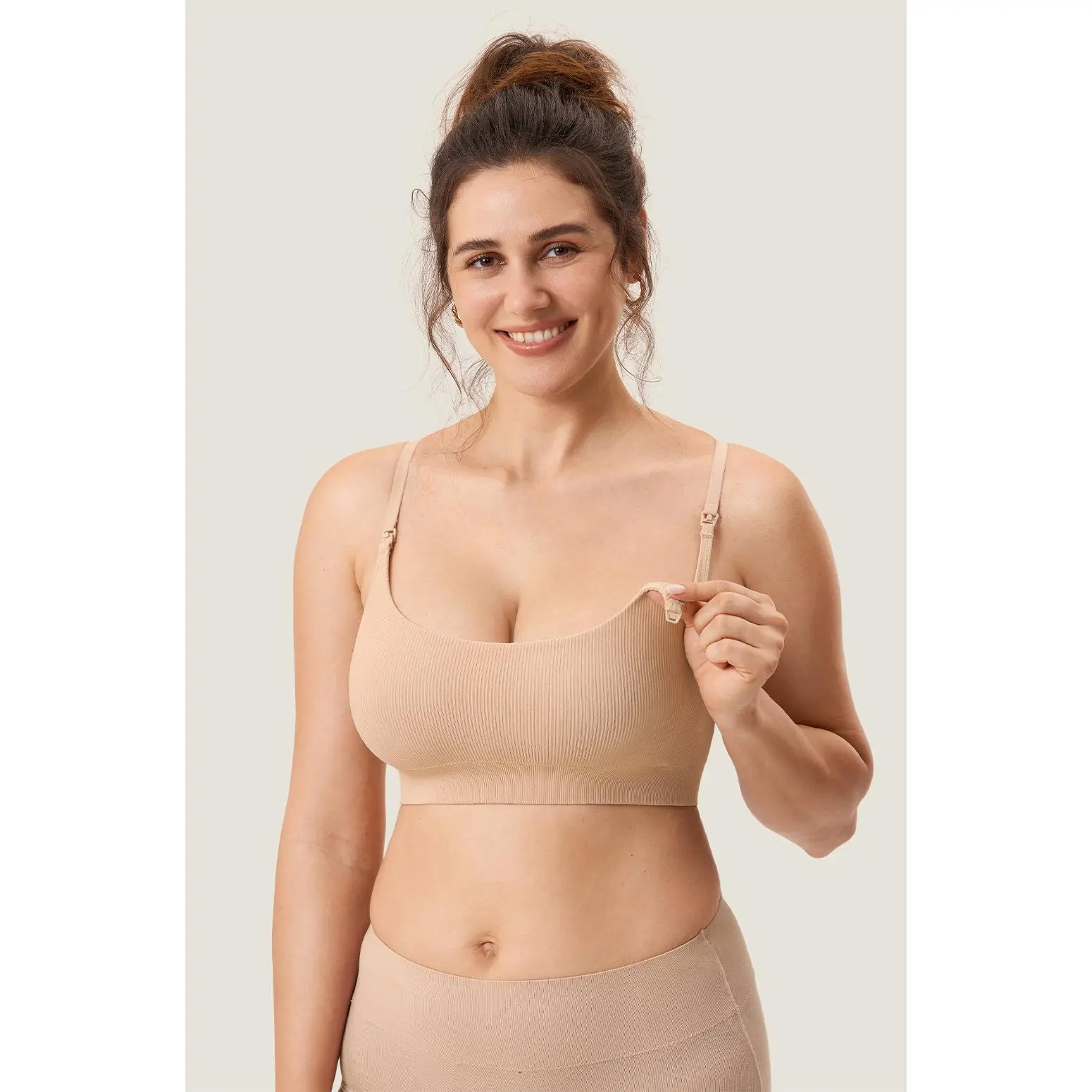 Momanda Ribbed Scoop Nursing Bralette Momanda Ribbed Scoop Nursing Bralette