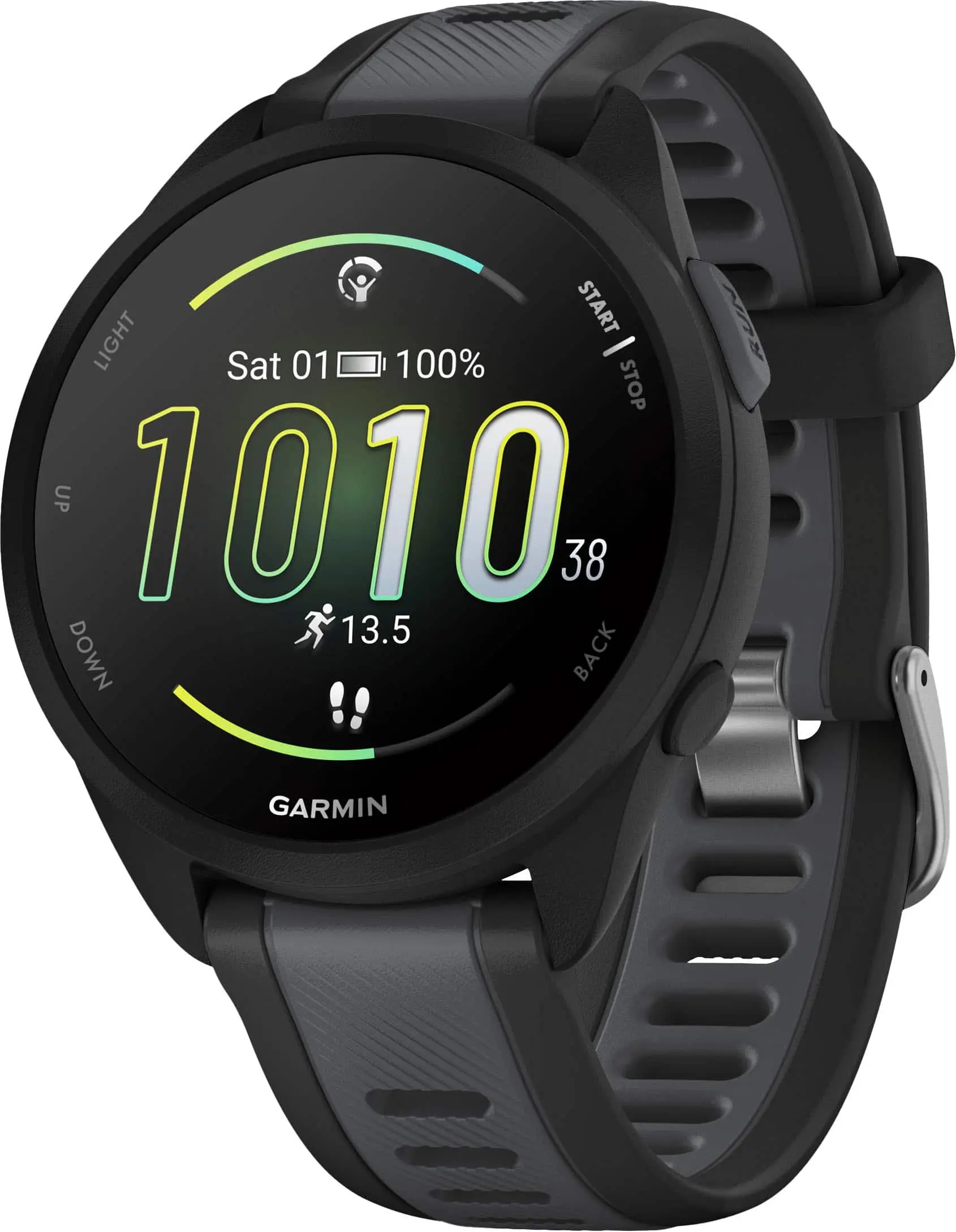 Garmin - Forerunner 165 GPS Smartwatch 43 mm Fiber-Reinforced Polymer - BlackSlate Gray - (2024)