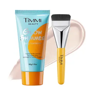 Glow Shimmer Body Luminizer, Sun-Kissed Glow, Tropical Vanilla Caramel, Lightweight & Transfer-Resistant, Vegan Body Shimmer Makeup