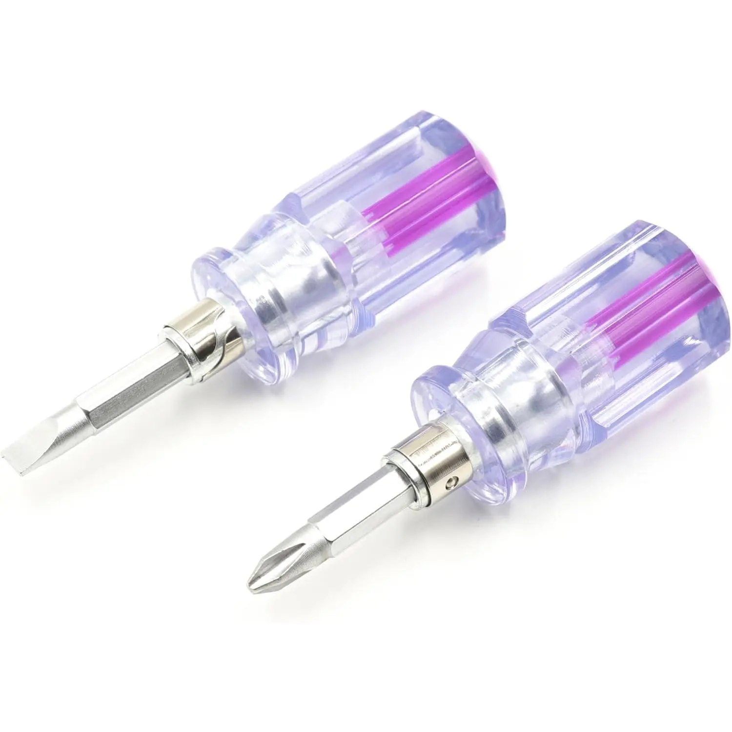 Stubby  Short  With Phillips  and Flat , Small  Screwdrivers for DIY Repairing,2  Set