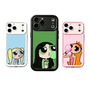 Cute Powerpuffs Girls Phone Case Vibrant Cartoon Tough Phone Case for iPhone 17Promax 16 15 14 13 12 11 and for Samsung S21-S25 Perfect Gift for Teens & Fashion Lovers anime cover