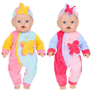 DEARBEI 2 PCS Reborn Baby Doll Clothes with Hat for 17-22 Inch Dolls Giraffe Baby Dolls Outfit Accessories Set Boys Baby Clothing with Zipper