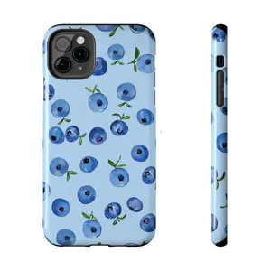 Watercolor Blueberry Milk Phone Case, Trendy Summer Spring Fruit Print, Preppy Aesthetic Applicable to iP15Promax ip14Pro mobile phone case 12 trendy brand 13 anti-fall cover 14Promax 15Pro cute Plus phonecase Accessories Acrylic casetify