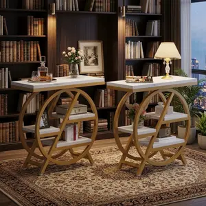 4 Tier Storage End Table Industrial Metal Frame Narrow Side Table Multifunctional Wooden Bedside Nightstand Compact Sofa Corner Accent Table For Bedroom Living Room Home Decor