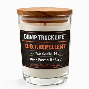 Dump Truck Life D.O.T. Repellent Soy Wax Candle – 14 oz Clean Burning