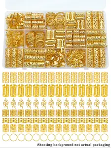 70pcs Hair Beads Hair Cuffs, Braiding Hair Rings, Alloy Hair Charms for Loc Braids, Adjustable Metal Braid Hair Accessories