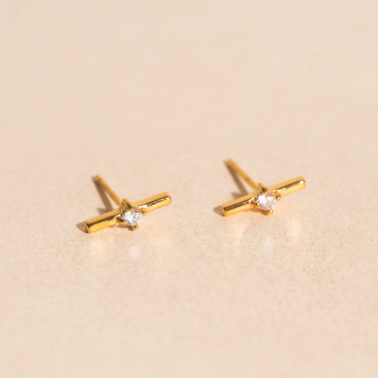 Crystal Bar Stud Earrings