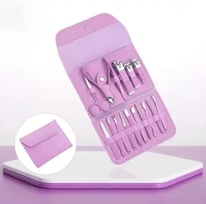 Nail Clipper Set | 16PCS Purple Manicure Tools for Manicure & Pedicure