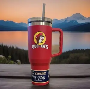 BUC-EE'S FIT FORTY 40oz TUMBLER YUKON OUTFITTERS W/ HANDLE BRAND NEW FREE S/H