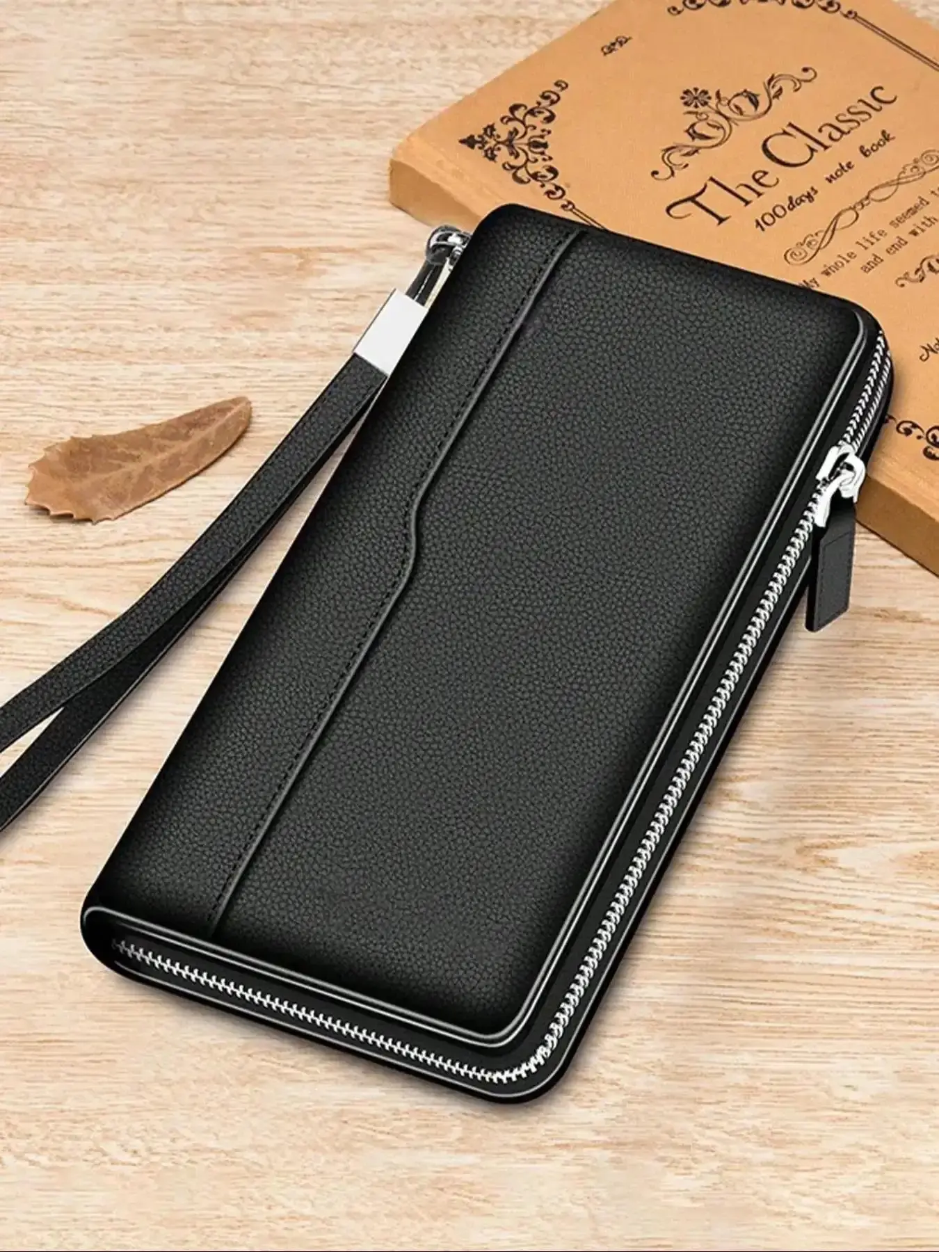 Multifunctional Large Capacity Long Wallet, Business Casual Style, Durable Wallet, Wallet Cards Storage, 20cm Phone Holder + 27 Card Slots + 3 Cash Pockets, Anti-Scratch PU Material, Business Wallets