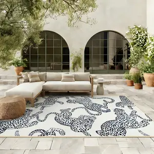 Dopamine Leopard Area Rug, Easy Clean, Multiple Sizes, Styles, Colors, Ideal for Home, Living Room, Bedroom, Office