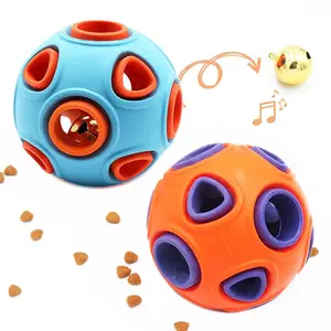 Dog Rubber Ball With Bell Sound, 2-Pack, Interactive Pet Chew Toy For Puppies And Small Dogs.Please Note That Both Items Shipped Are Intended As Bells And Do Not Include Lights.