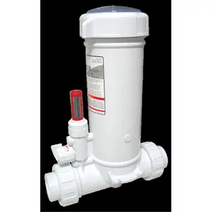 CMP Powerclean Ultra In-Line Chlorinator - 2 in. Unions for Quick-Disconnect, 5 lbs Capacity, 5,000 to 50,000 gal Compatibility, Built-In Flow Mtr, Easy Adjustment