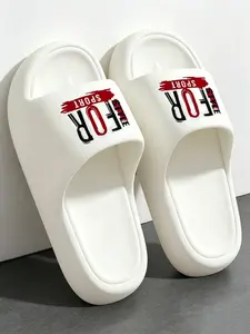 Trendy Leopard Print Open Toe Slides, Soft Cushioned Platform Slippers, Anti-Slip Water-Resistant Slides for Daily Wear, Comfortable Footwear