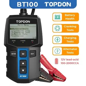 TOPDON BT100 Car Battery Tester 12V Load Tester 100-2000CCA Auto Alternator Australia jump pack