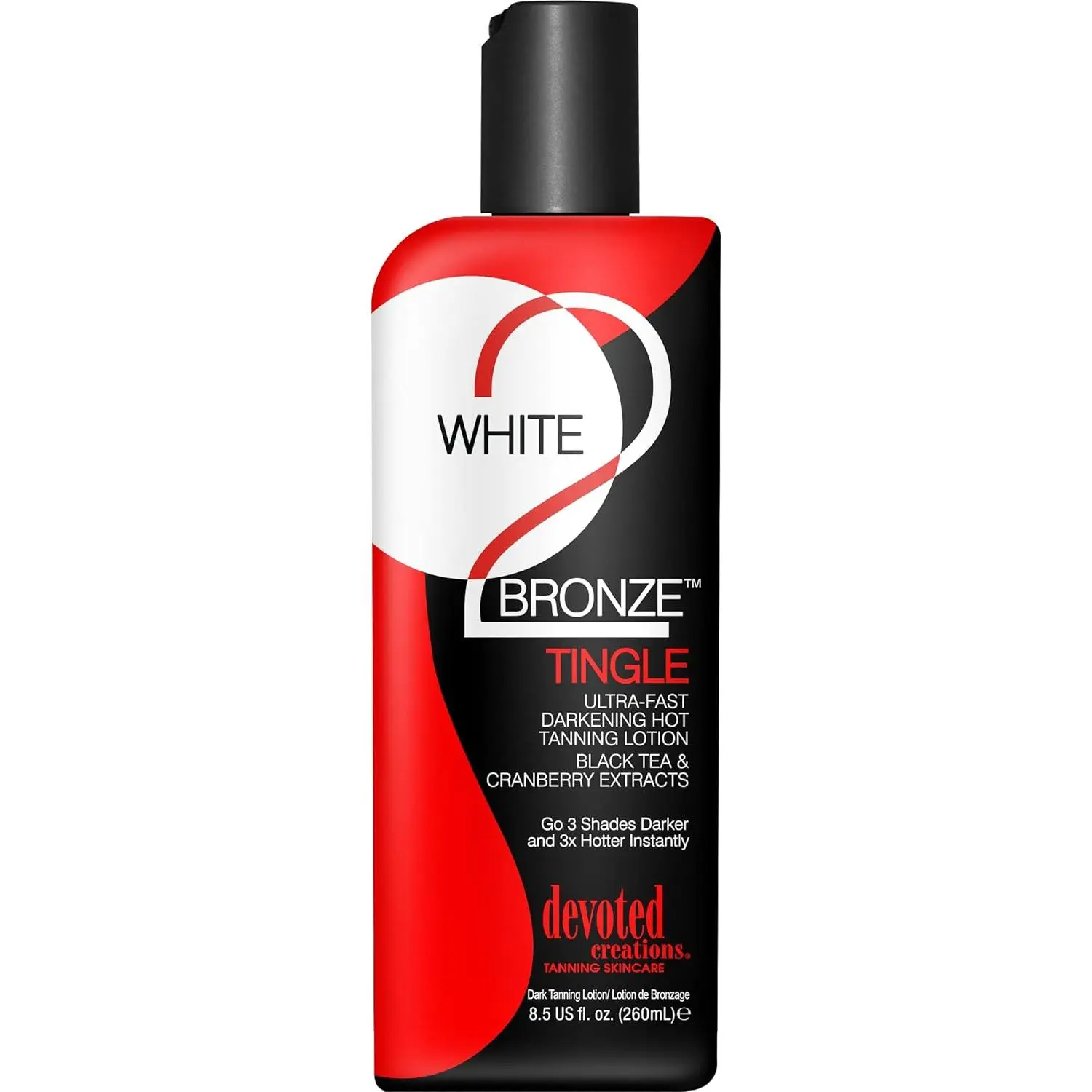 Devoted Creations WHITE 2 BRONZE Tingle Ultra Fast Darkening Tanning Lotion – 8.5 oz Body Care Hydrating