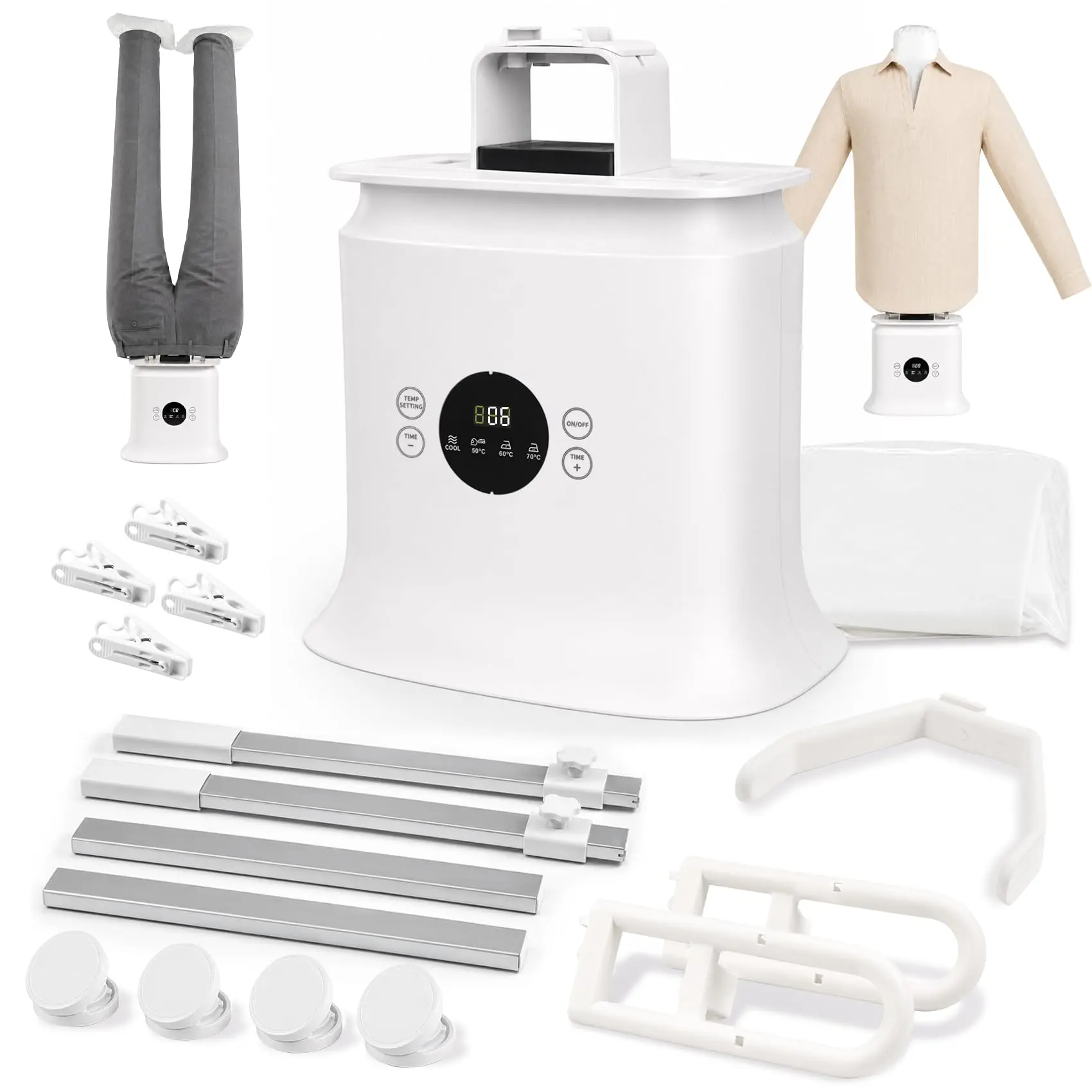 Portable Automatic Ironing Machine - Hands-Free Clothes Dryer & Wrinkle Remover for Household Use