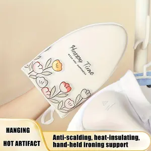 Mini Ironing Board with Tulip Pattern Handheld Ironing Board Set 1 Pack Portable Clothes Steamer Pad Ironing Gloves Compact Ironing Board for Easy Clothing Care and Smooth Finishing