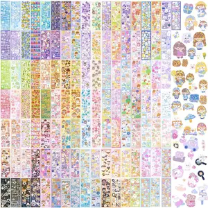 120 Sheets Heart Deco Stickers for Photocards Cute  Bear Girls Korean Kpop Stickers Self Adhesive Card Valentines Stickers for DIY Scrapbooking Arts Craft