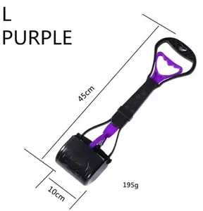Pet Dog Long Handle Pooper Scooper 28-inch Lightweight Durable Easy-to-Use One-handed Operation Pet Waste Picker Clean Tools