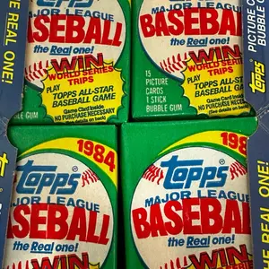 Packs of Topps 1984 baseball get your wax each pack only $8.99