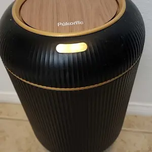 Pukomc Smart Induction Waterproof Trash Can for Bathroom, Bedroom, Office Nordic Style, Household Items Saving Space Motion Sensor Multifunctional Home Goods Environmentally Friendly Automatic