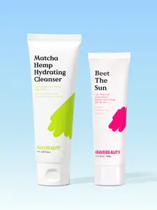 KraveBeauty Barrier Protector: Hydrating Cleanser and Lightweight Sunscreen Duo