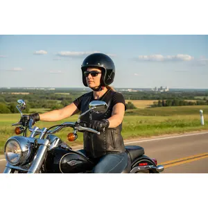 Biker Women's Studded Leather Vest – Premium Protection with Bold Style