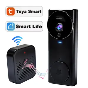 Smart Video Doorbell, Two-way Audio, Loop Recording, Motion Detection, No Wiring, with Indoor Chime, 2.4G WiFi, Remote Phone App Control, Perfect for Renters