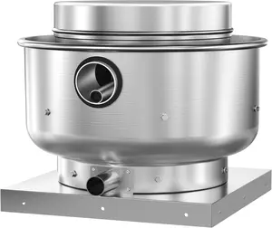 Commercial Kitchen Exhaust Fan, Grease Rated Upblast Direct Drive Centrifugal Vent Fan, 1/6HP 110V 800 CFM, Aluminum ETL Certified Restaurant Hood Food Truck Roof Vent