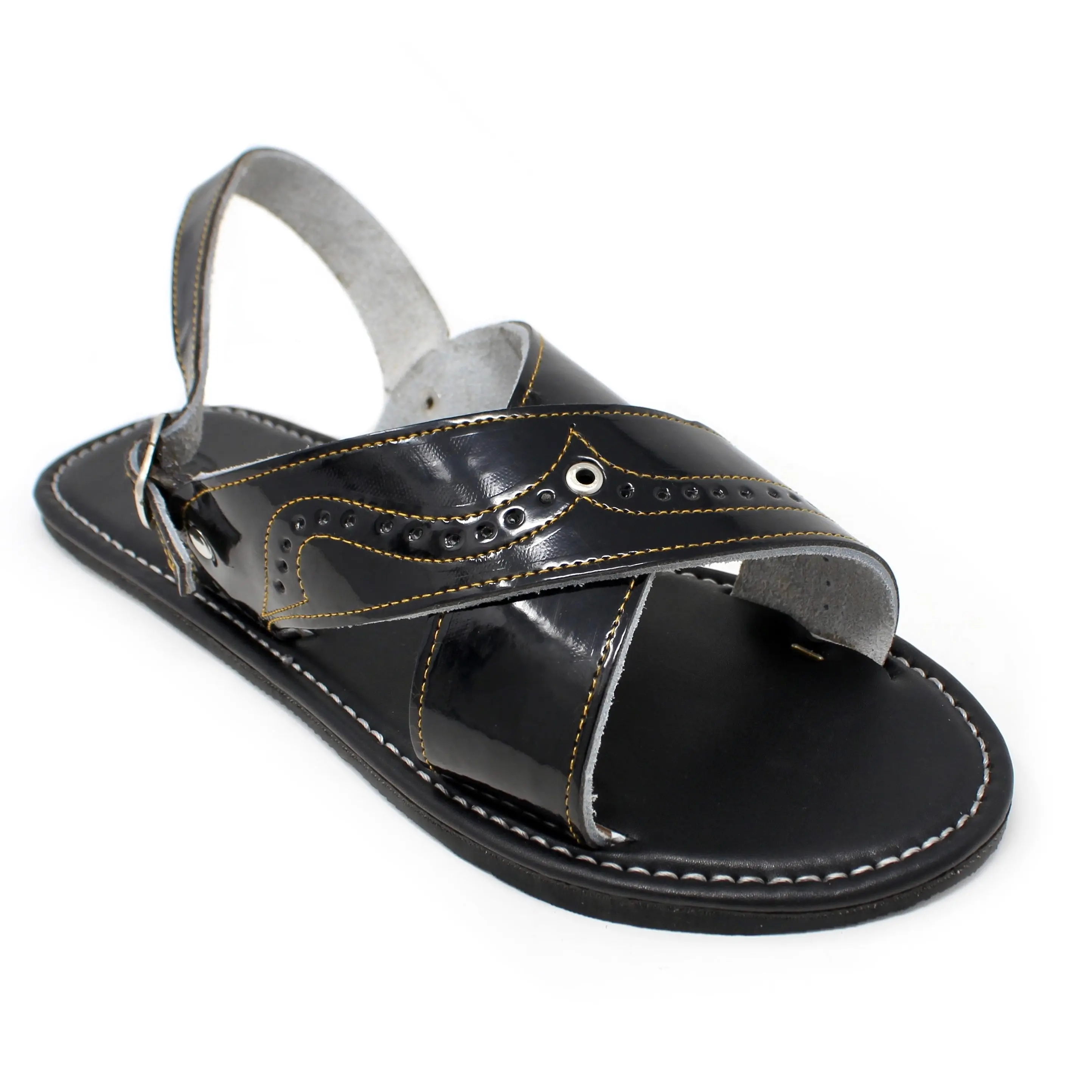 "Hernando" Men's Cruzado Huaraches - Black "Hernando" Men's Cruzado Huaraches - Black