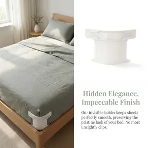 Bed Sheet Holder Straps for Mattress Corners – Invisible Sheet Fixer Keeps Sheets Tight All Night, No Slipping or Wrinkles, Hidden Bed Sheet Clips for Queen King Twin Beds, Easy Install Sheet Fasteners
